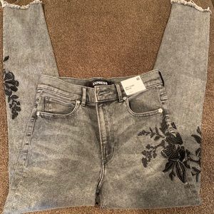 Express embellished high waist jeans Size 4